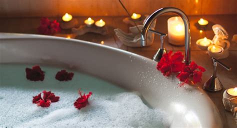 amoureux bain moussant romantique|Bain romantique